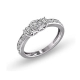 1 Carat TW Natural Diamond Wedding/Engagement Ring in 14K White Gold (J-K Color, I2-I3 Clarity)