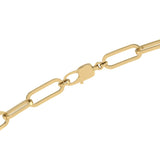 Natural Diamond Paperclip Charm Bracelet Available in 14K White Gold and 14K Yellow Gold