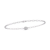 Natural Diamond Pear Shape Charm Bracelet Available in 14K White Gold and 14K Yellow Gold