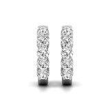 1/2 Carat TW Natural Diamond Hoops, Huggie Hoop Round Earrings Available in 14K White and Yellow Gold for Women
