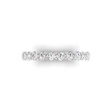 2 Carat TW Natural Diamond Eternity Band in 14K White and Yellow Gold (Color J-K, Clarity I2-I3)