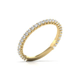 1/2 Carat TW Natural Diamond Eternity Band in 14K White and Yellow Gold (Color J-K, Clarity I2-I3)