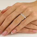 1 Carat TW Natural Diamond Eternity Band in 14K Yellow and White Gold (Color J-K, Clarity I2-I3)