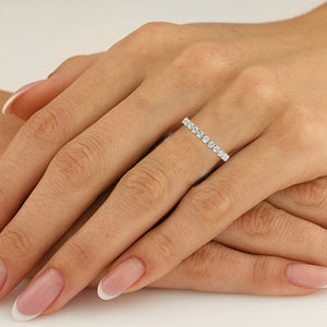 1 Carat TW Natural Diamond Eternity Band in 14K Yellow and White Gold (Color J-K, Clarity I2-I3)
