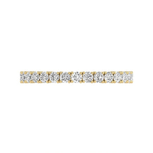 1/2 Carat TW Natural Diamond Eternity Band in 14K Yellow and White Gold (Color J-K, Clarity I2-I3)