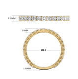 1/2 Carat TW Natural Diamond Eternity Band in 14K Yellow and White Gold (Color J-K, Clarity I2-I3)
