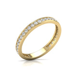 1/2 Carat TW Natural Diamond Eternity Band in 14K White and Yellow Gold (Clarity I2-I3, Color J-K)