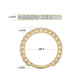 1 Carat TW Natural Diamond Eternity Band in 14K Yellow and White Gold (Clarity I2-I3, Color J-K)