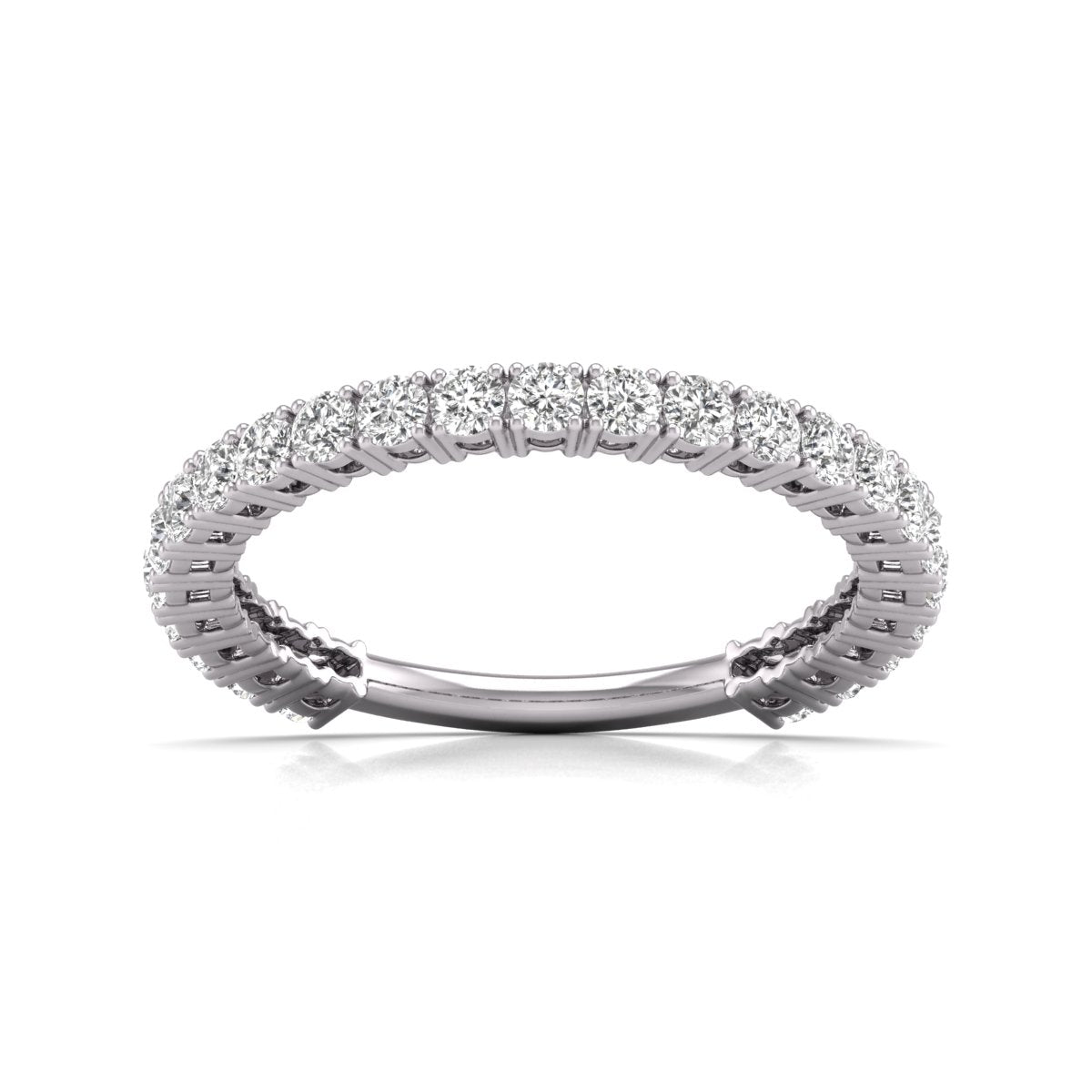 1/2 Carat TW Natural Diamond Eternity Band in 14K Yellow and White Gold (Clarity I2-I3, Color J-K)