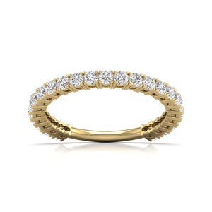 1/2 Carat TW Natural Diamond Eternity Band in 14K Yellow and White Gold (Clarity I2-I3, Color J-K)
