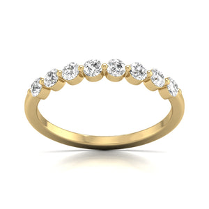 1/4 Carat TW Round Cut Natural Diamond Fashion Ring for Women in 14K White and Yellow Gold - Jewelry for Wedding, Anniversary, Engagement, and Birthday Gift