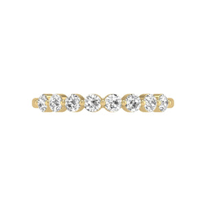 1/4 Carat TW Round Cut Natural Diamond Fashion Ring for Women in 14K White and Yellow Gold - Jewelry for Wedding, Anniversary, Engagement, and Birthday Gift