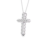1/4 CARAT TW Natural Diamond Cross Pendant Necklace Available in 14K White and Yellow Gold