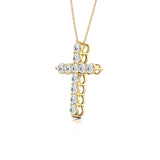 1/4 CARAT TW Natural Diamond Cross Pendant Necklace Available in 14K White and Yellow Gold