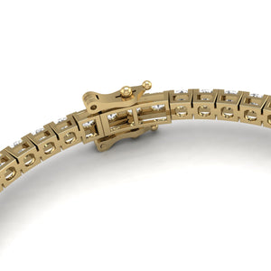 5 Carat TW Lab Grown Diamond Tennis Bracelet for Women - Available in 14K Yellow and White Gold.