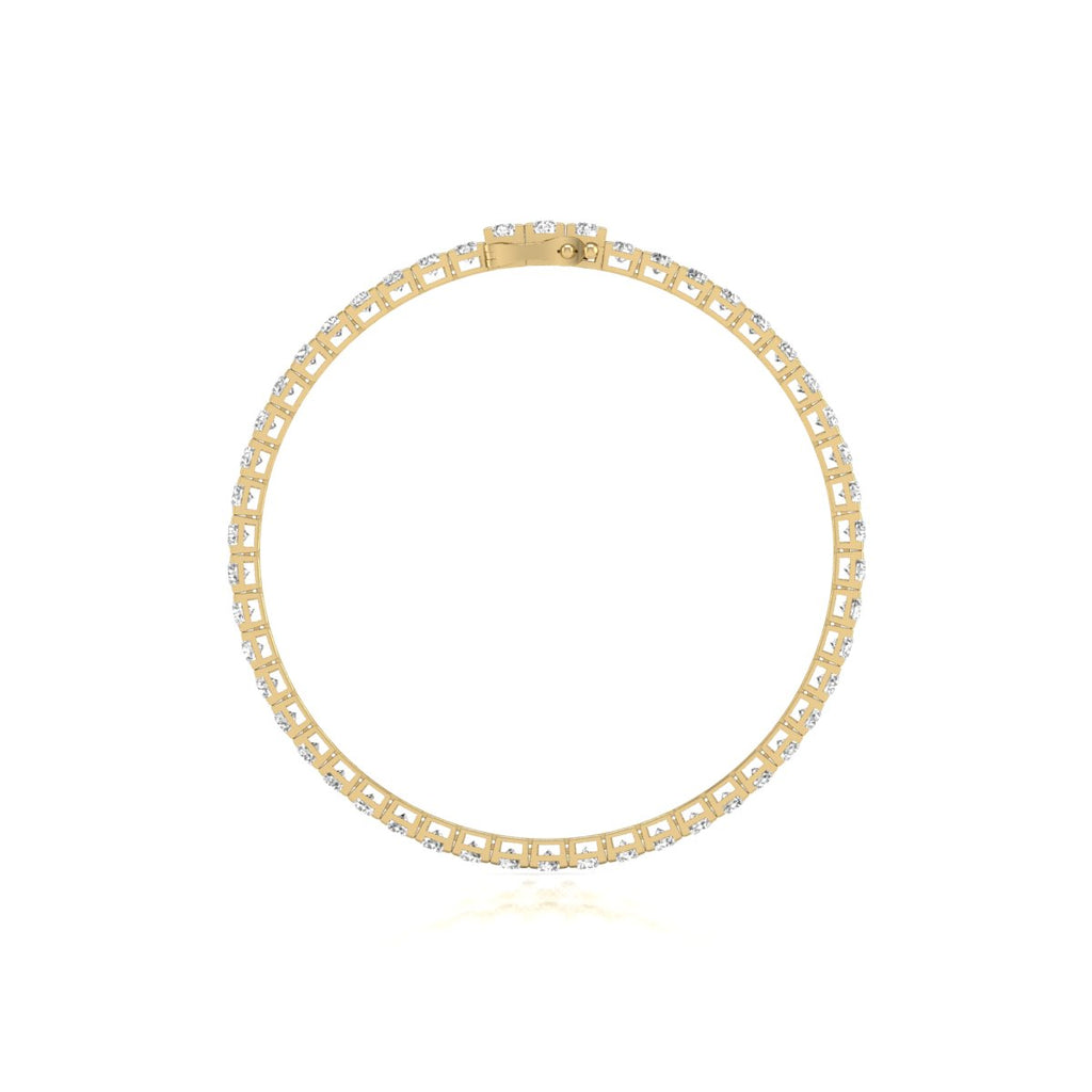 Marquise & Round-Cut Diamond Flower Tennis Bracelet 7 ct tw 14K White Gold 7